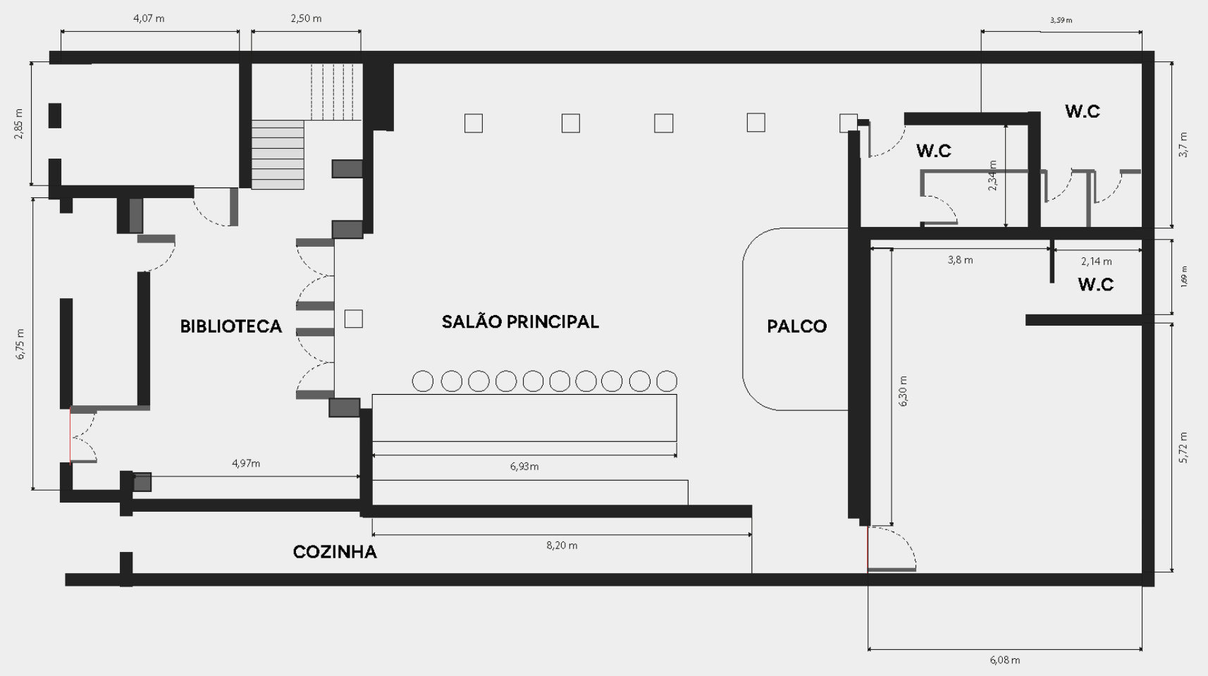 Planta do segundo pavimento